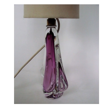 Lampka vintage z belgijskiego szkła kryształowego